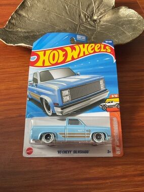 Hot Wheels '83 Chevy Silverado Toy Truck - Light Blue
